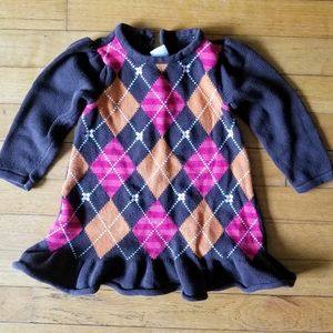 Toddler's long sleeve sweater dress